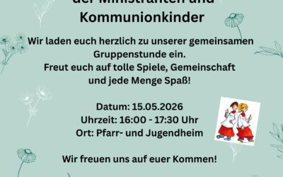 Gruppenstunde der Ministranten und Kommunionkinder